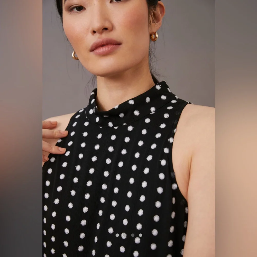 Anthropologie Maeve Mock Neck Maxi Dress - Picture 3 of 8